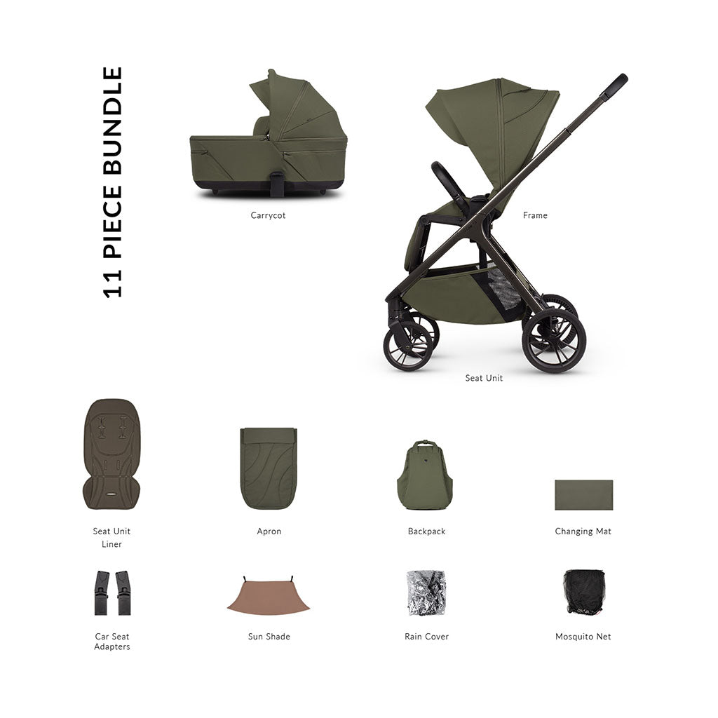 Venicci Tila 2in1 Essential Bundle - Olive