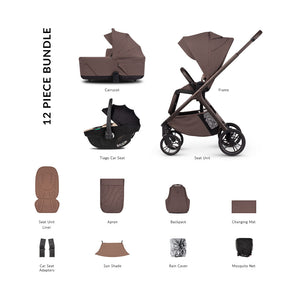 Venicci Tila 3in1 Comfort Bundle with Tiago Beige Car Seat - Noce