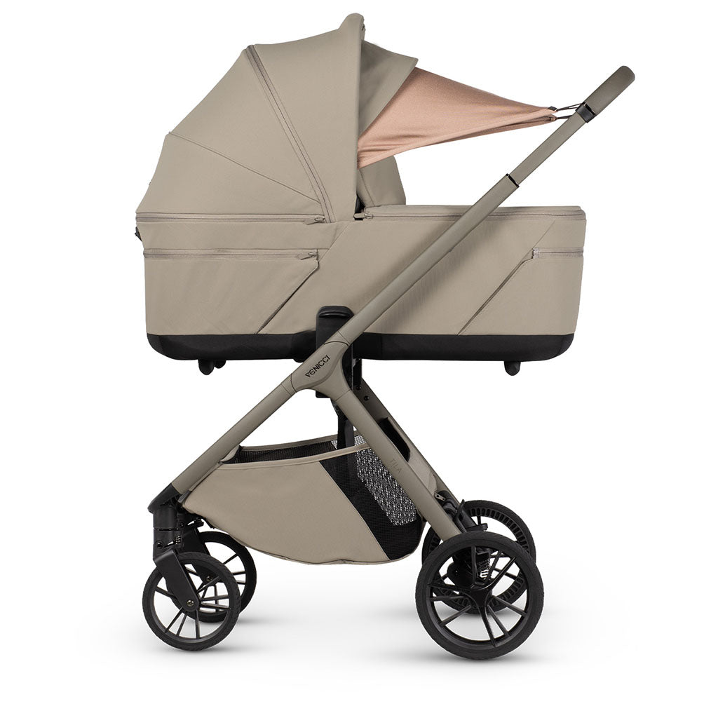 Venicci Tila 4in1 Luxury Bundle with Tiago Beige Car Seat and Base - Latte