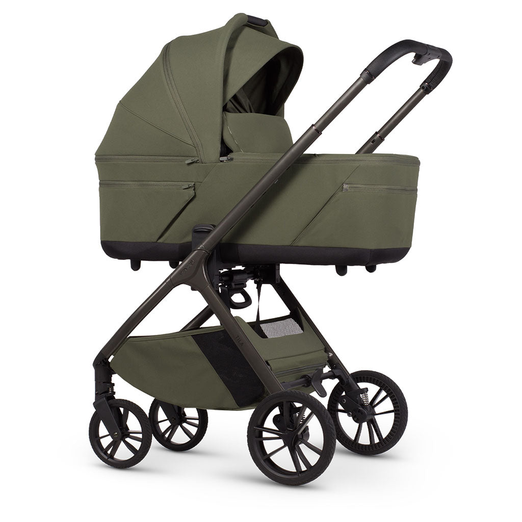 Venicci Tila 4in1 Luxury Bundle with Tiago Beige Car Seat and Base - Olive