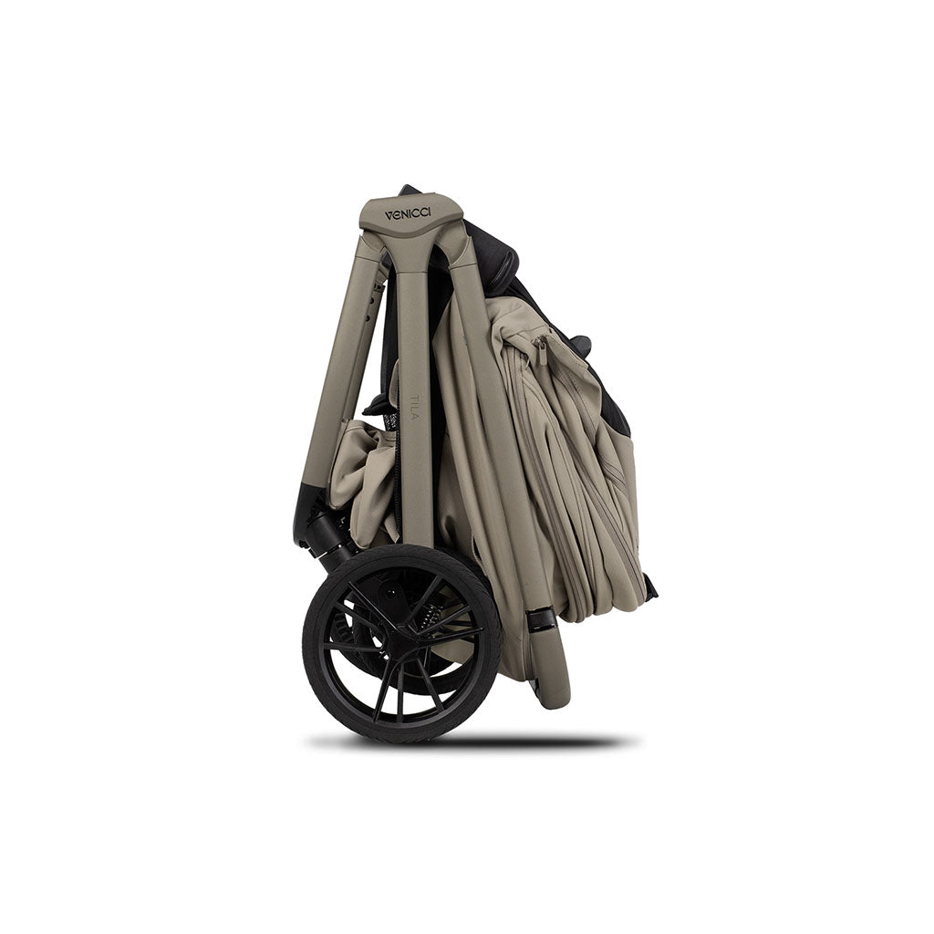 Venicci Tila 4in1 Luxury Bundle with Tiago Beige Car Seat and Base - Latte