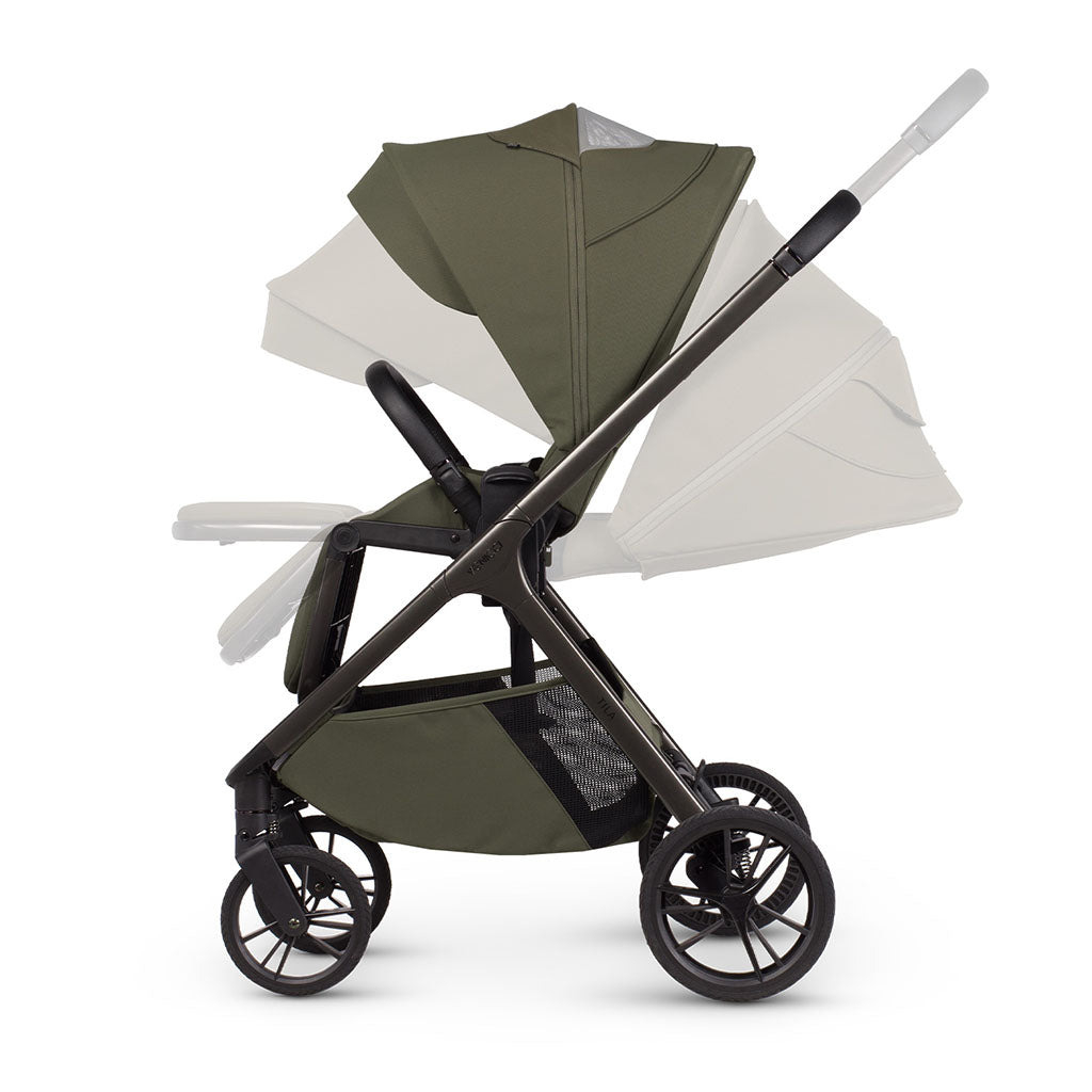 Venicci Tila 4in1 Luxury Bundle with Tiago Beige Car Seat and Base - Olive