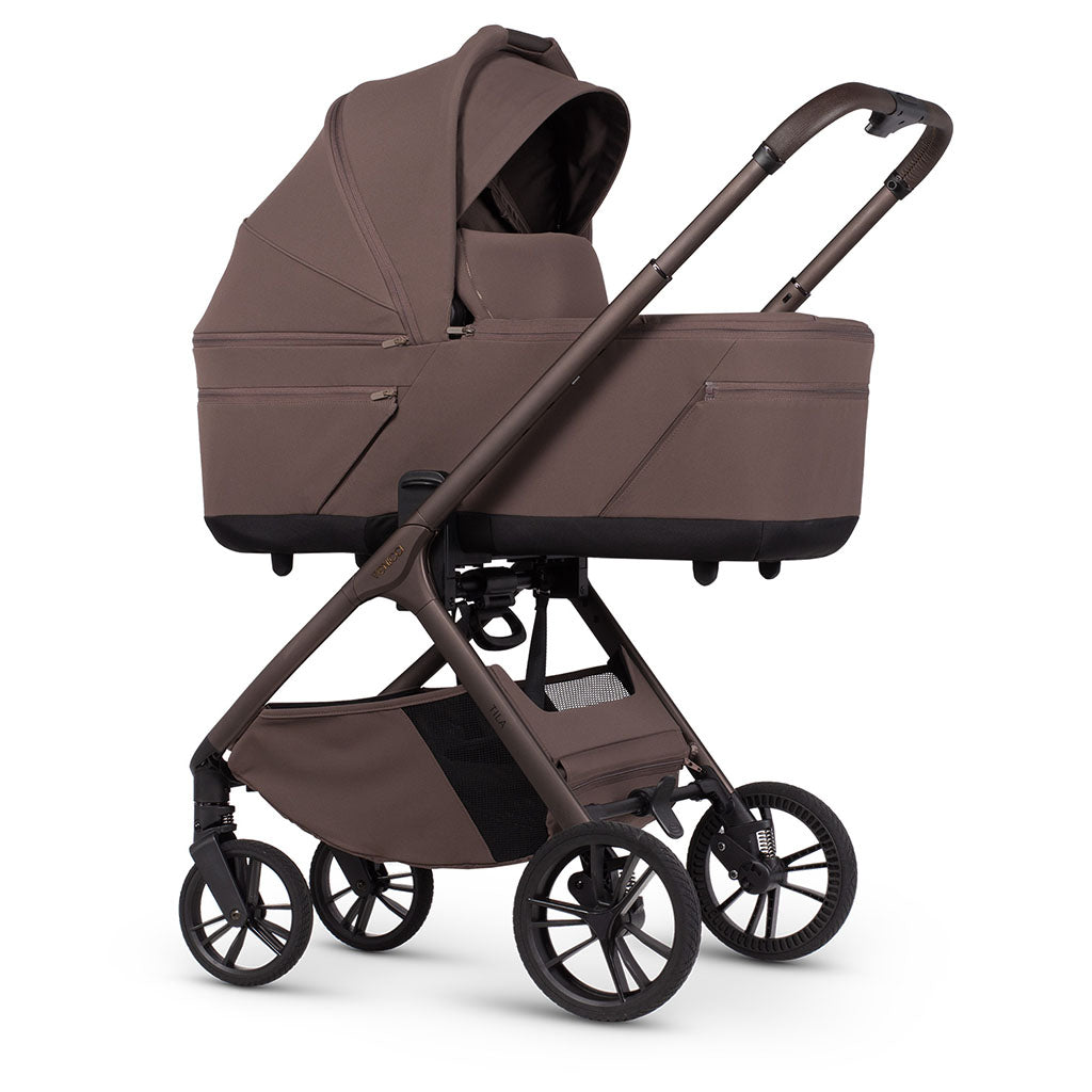 Venicci Tila Pushchair with carrycot in Noce - Chocolate