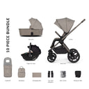 Venicci Upline 2 - 3 in 1 Pushchair with Tiago Car Seat - Taupe