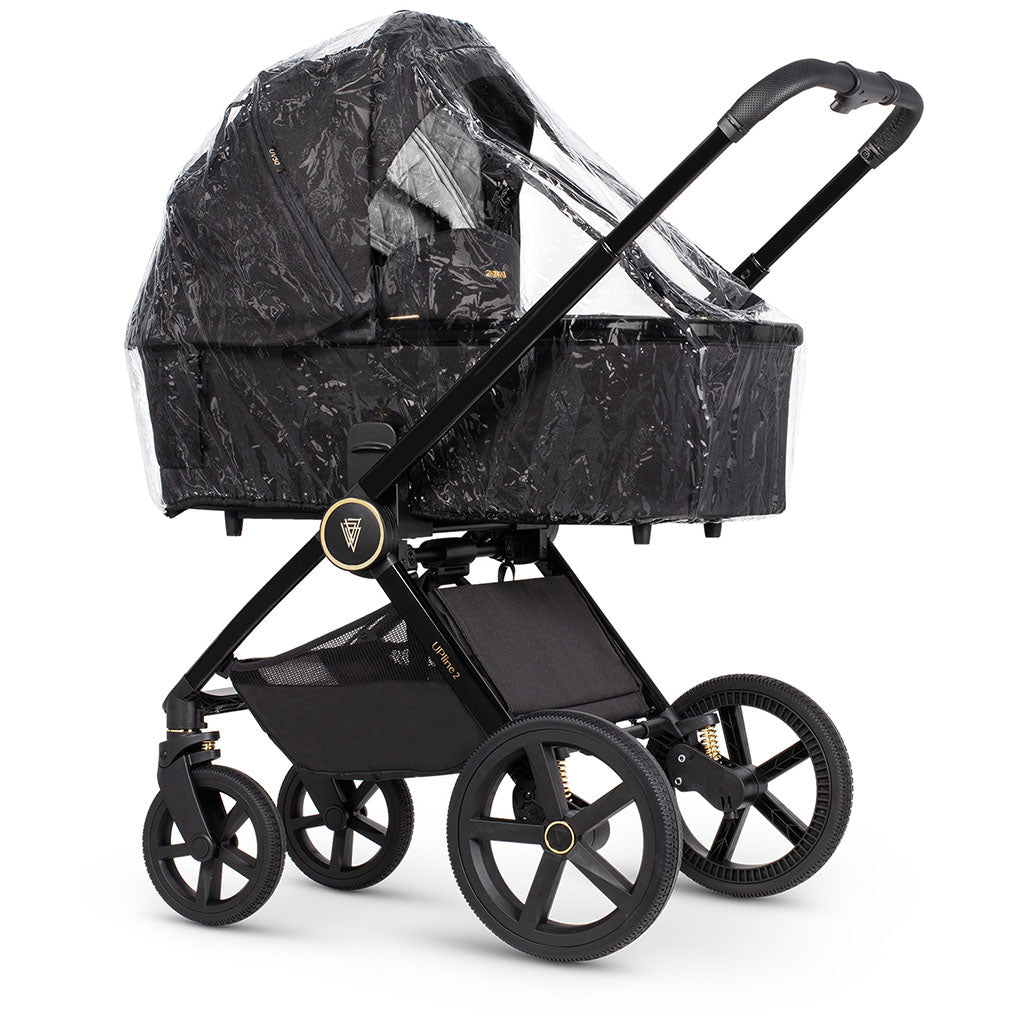 Venicci Upline 2 - 3 in 1 Pushchair with Tiago Black Car Seat - All Black