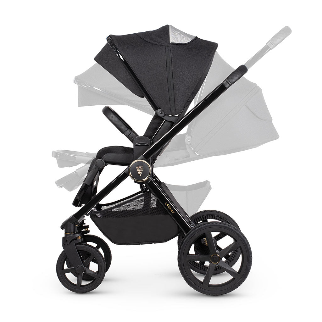 Venicci Upline 2 - 2 in 1 Pushchair - All Black