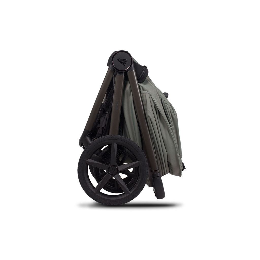 Venicci Upline 3 Folded carrycot on pram - Aloe