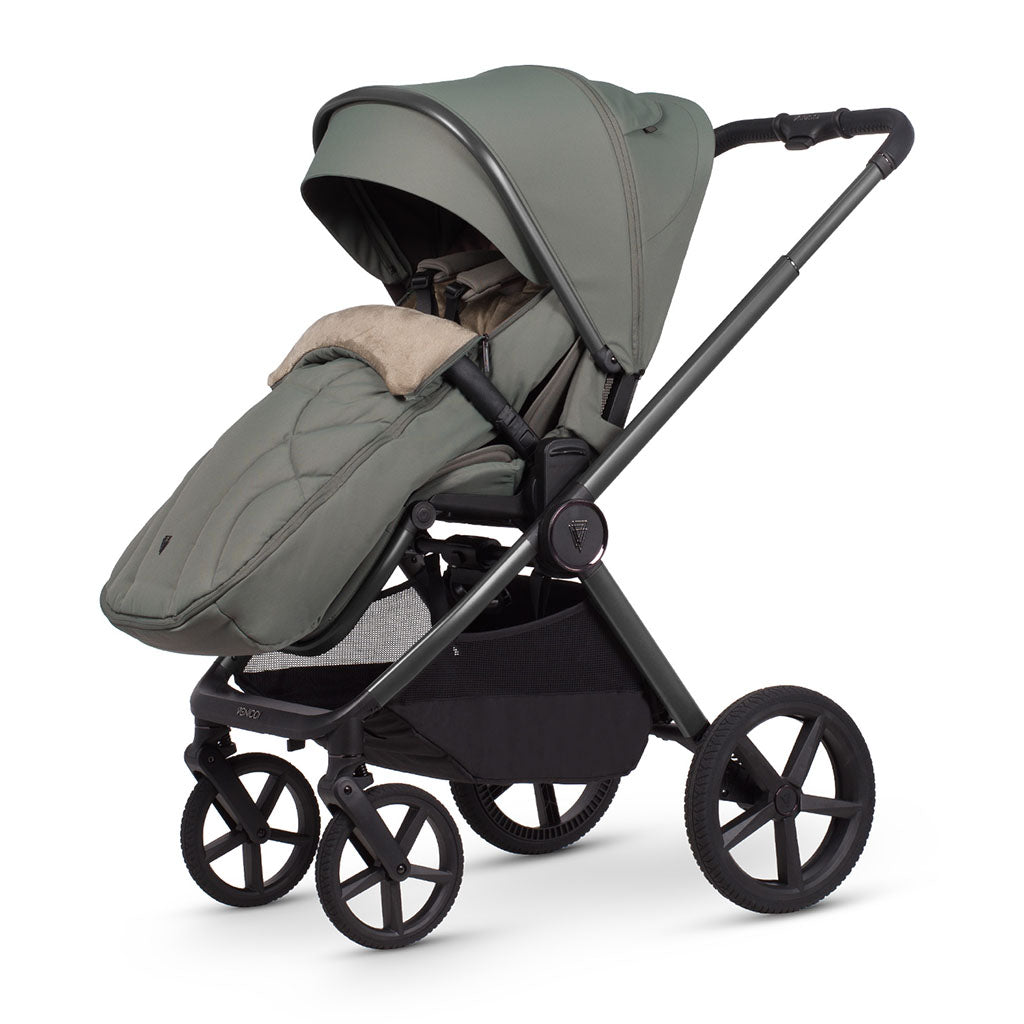 Venicci Upline 3 Pushchair World Facing Seat Unit With Footmuff - Aloe