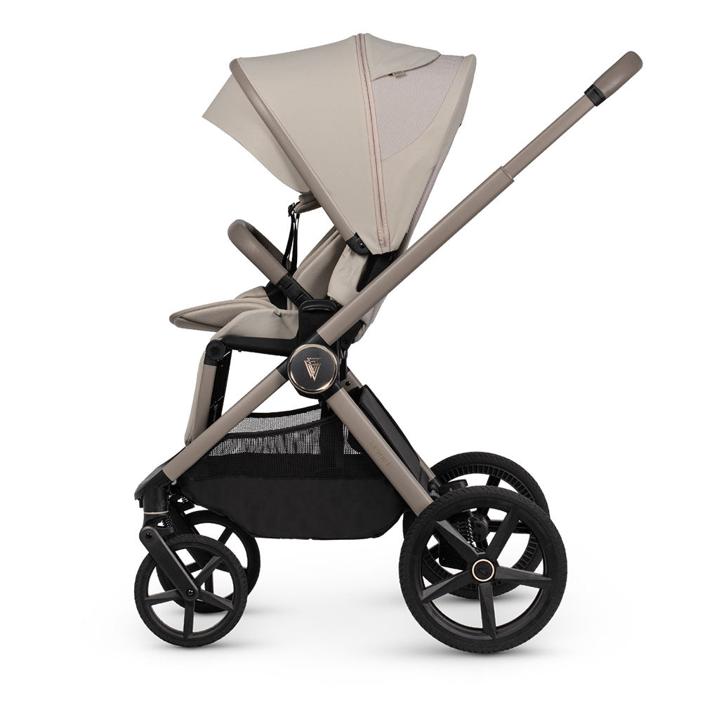 Venicci Upline 3 Pushchair side view - Pebble
