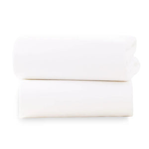 Clair De Lune 2 Pack Cotton Fitted Pram/Crib Sheets - 90 x 40 cm - Chelsea Baby