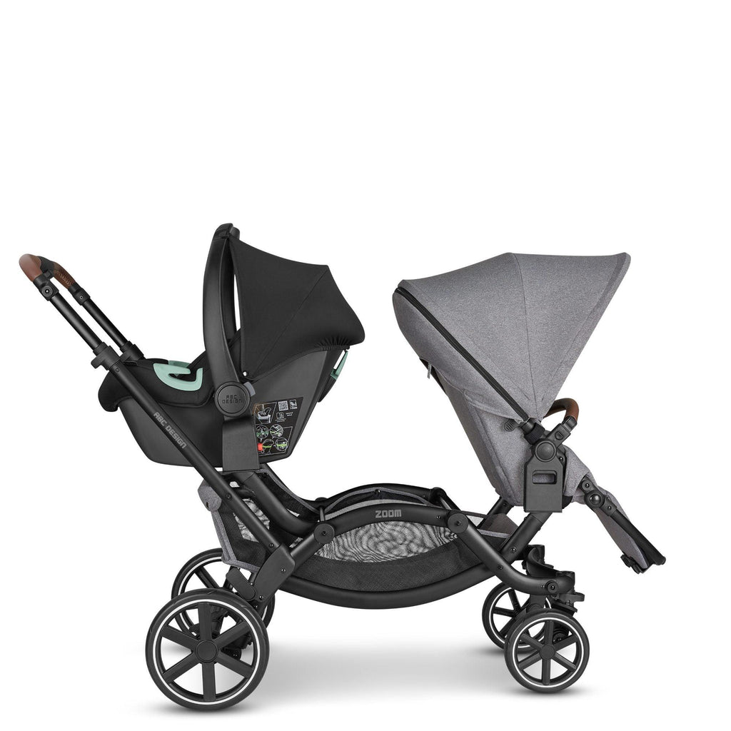 ABC Design Zoom Twin and Sibling Pram - Tin - Chelsea Baby