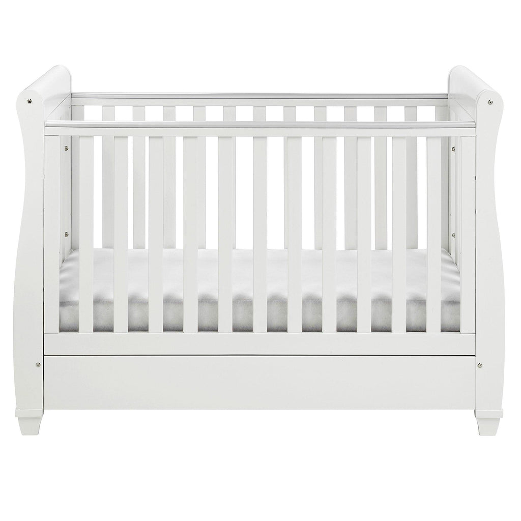 Babymore Eva Sleigh Cot Bed With Drawer - Chelsea Baby