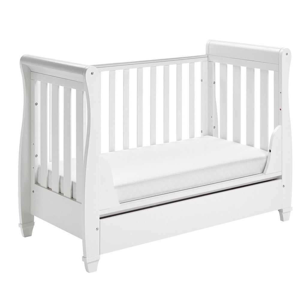 Babymore Eva Sleigh Cot Bed With Drawer - Chelsea Baby