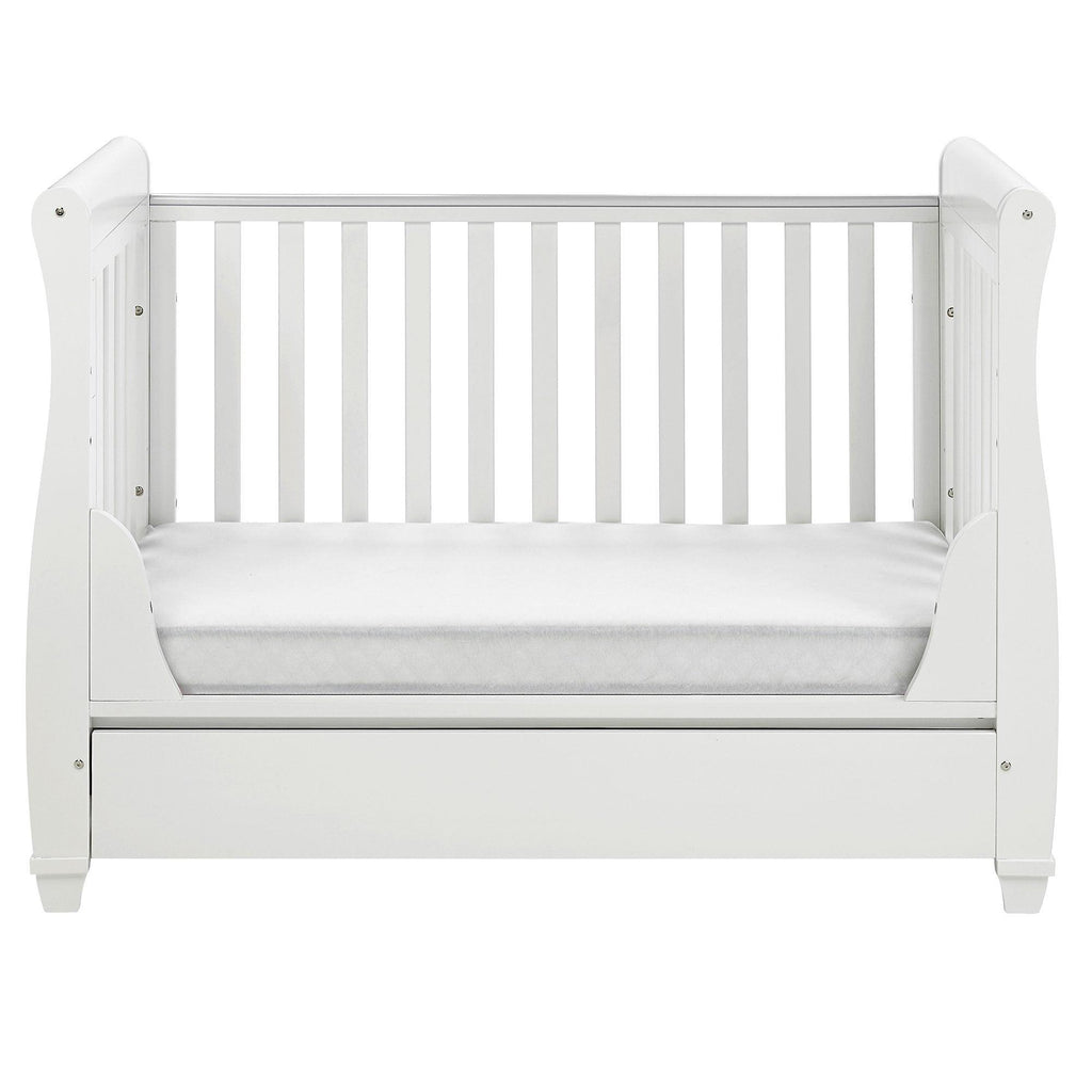 Babymore Eva Sleigh Cot Bed With Drawer - Chelsea Baby