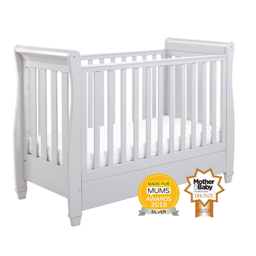 Babymore Eva Sleigh Cot Bed With Drawer - Chelsea Baby