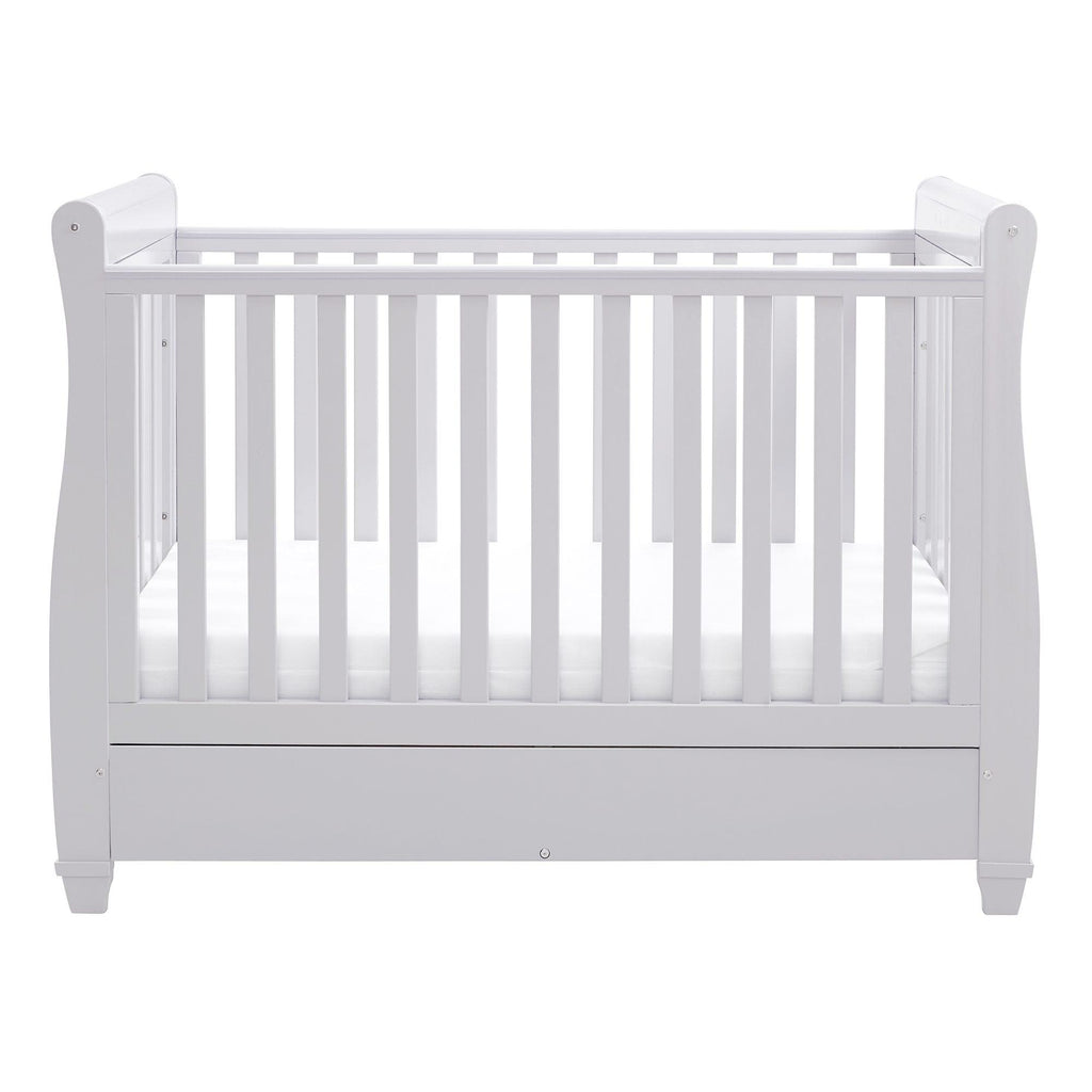 Babymore Eva Sleigh Cot Bed With Drawer - Chelsea Baby