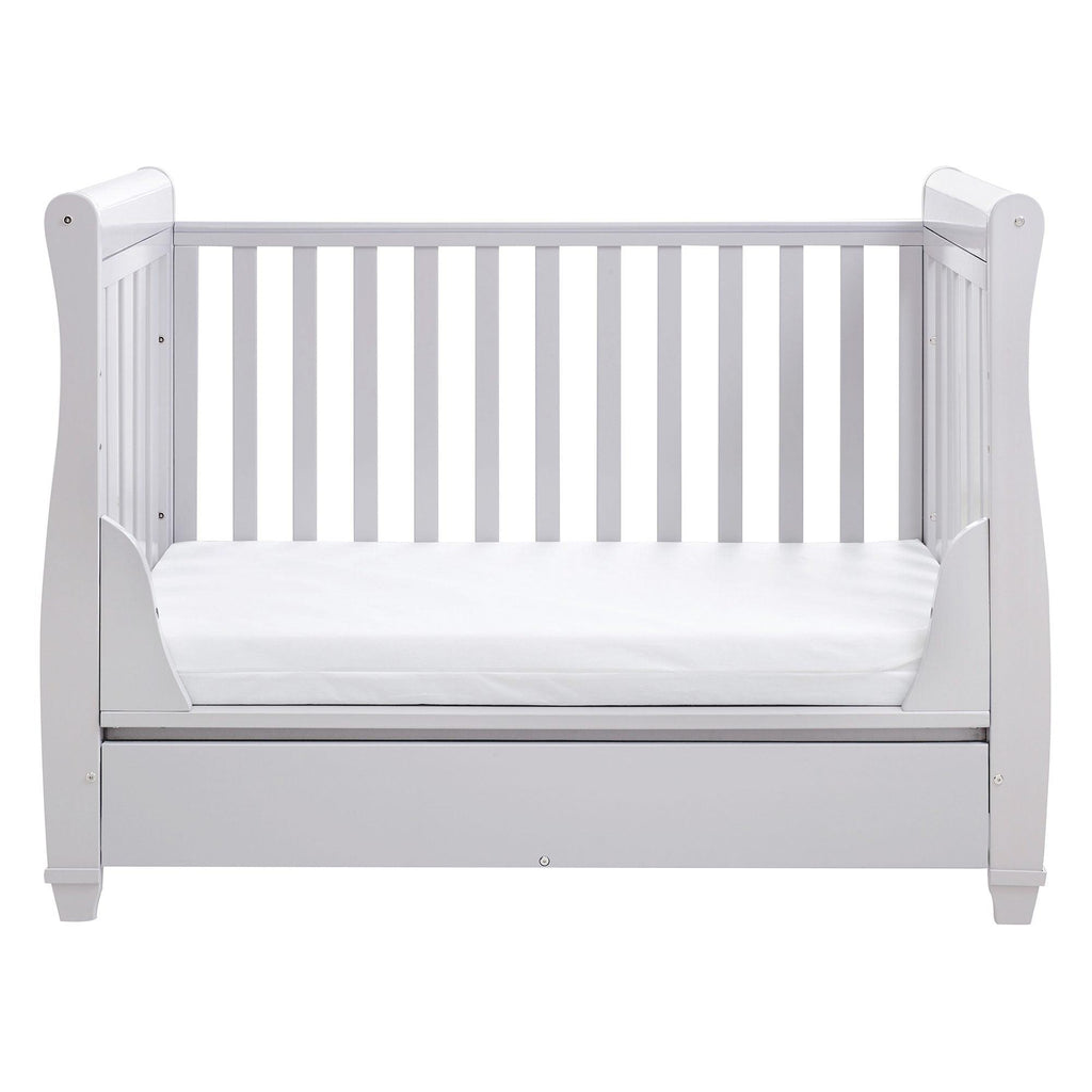 Babymore Eva Sleigh Cot Bed With Drawer - Chelsea Baby