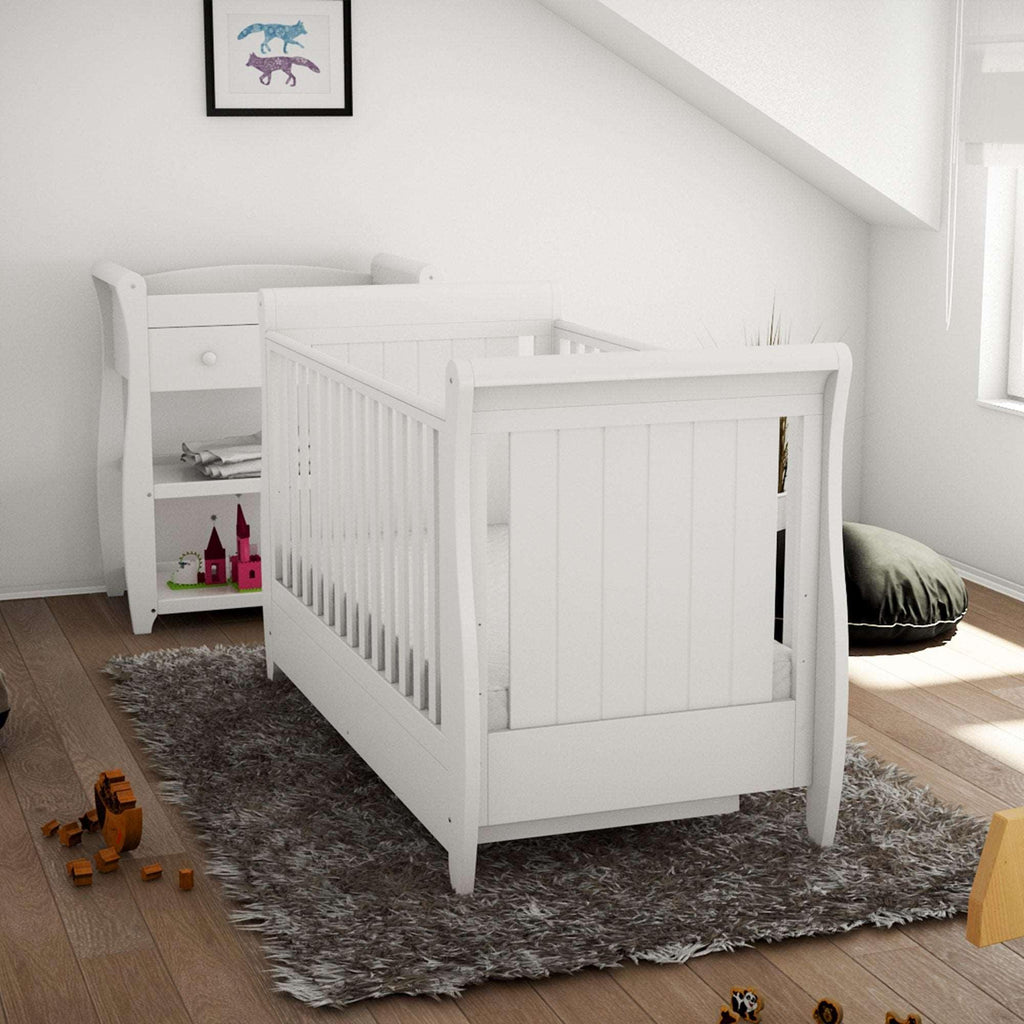 Babymore Stella Sleigh Cot Bed - Chelsea Baby