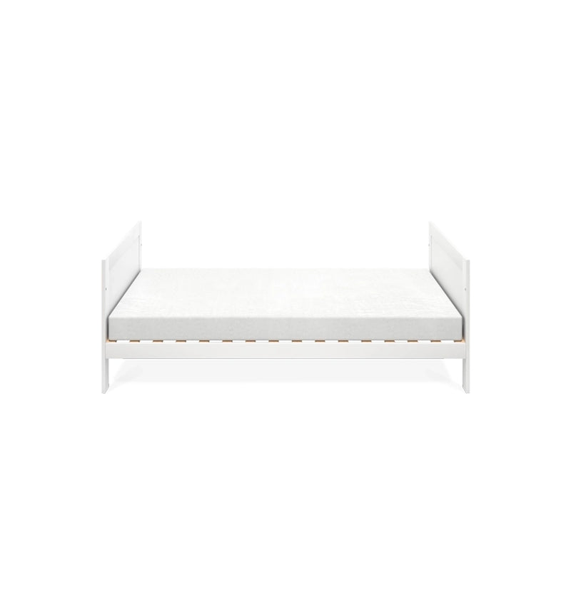 Silver Cross Bromley 3 Piece White Nursery Set with Convertible Cot to Toddler Bed, Dresser & Wardrobe