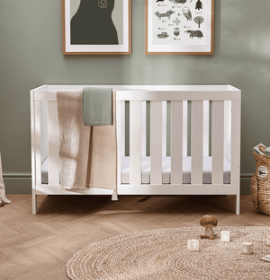 Silver Cross Bromley White Convertible Cot Bed to Toddler Bed