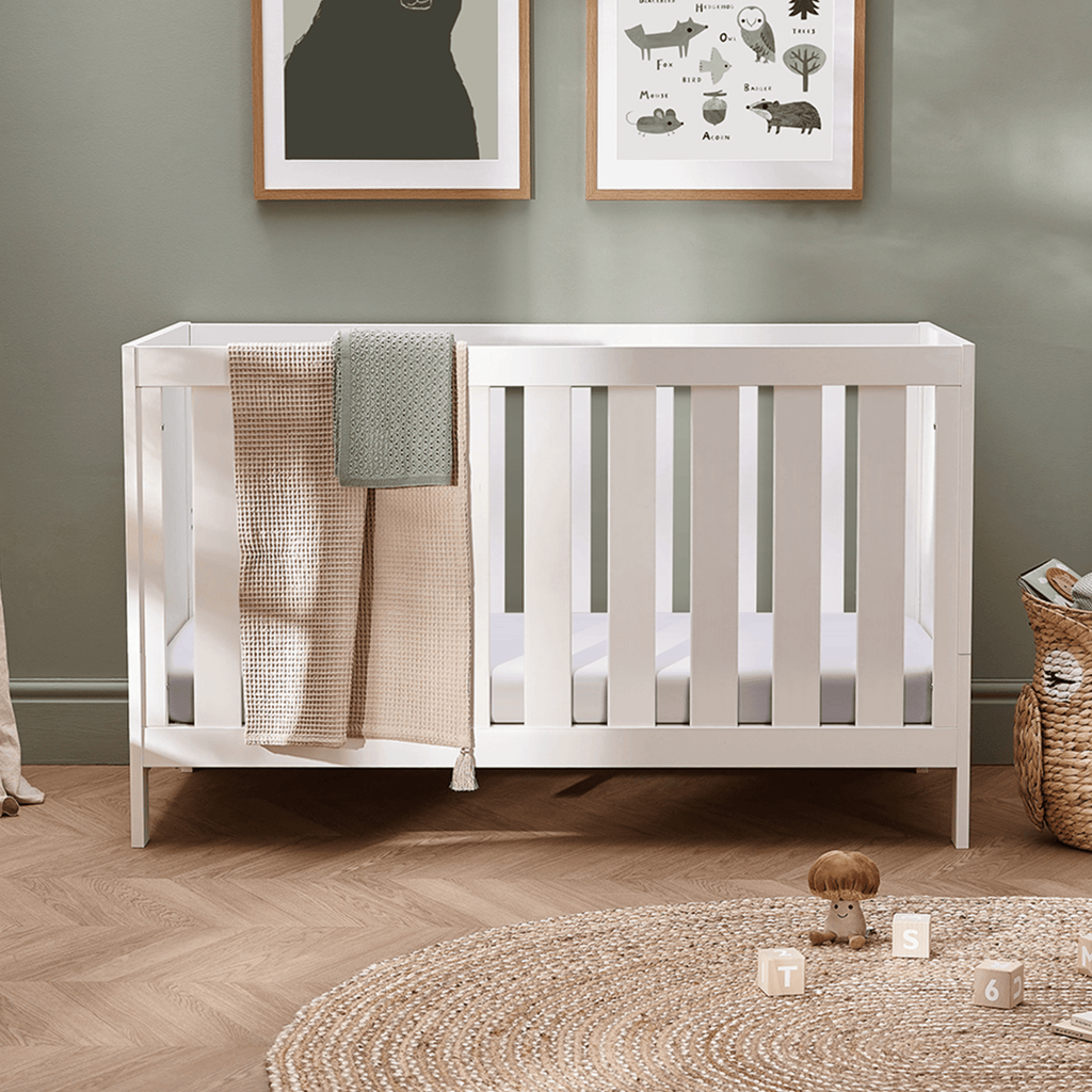 Silver Cross Bromley White Convertible Cot Bed to Toddler Bed