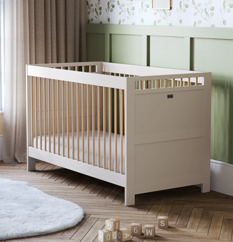Silver Cross Seville 2 Piece Nursery Set with Convertible Cot Bed to Toddler Bed and Dresser