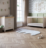 Silver Cross Seville 2 Piece Nursery Set with Convertible Cot Bed to Toddler Bed and Dresser