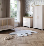 Silver Cross Seville 3 Piece Nursery Set with Convertible Cot to Toddler Bed, Dresser & Wardrobe