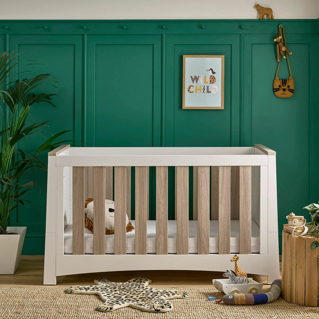 Cuddleco Ada Cot Bed - White/Ash - Chelsea Baby