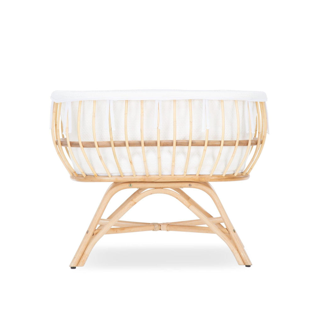 CuddleCo Aria 2 Piece Set Crib and Changer - Rattan - Chelsea Baby