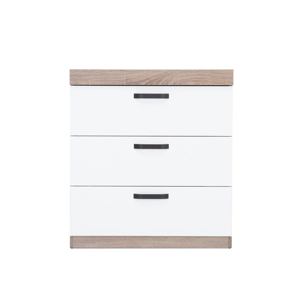 CuddleCo Enzo 2 Piece Nursery Furniture Set - Truffle Oak/White - Chelsea Baby