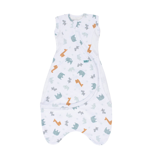 Purflo 0.5 Tog Cuddle to Sleep Bag - Animal Safari
