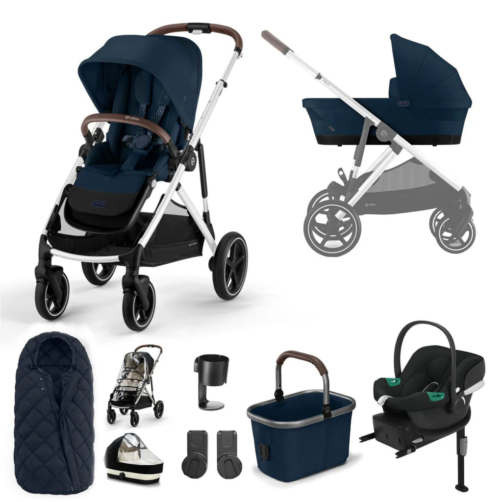 Cybex Gazelle S Pushchair with Aton B2 Car Seat 10 Piece Bundle - Chelsea Baby