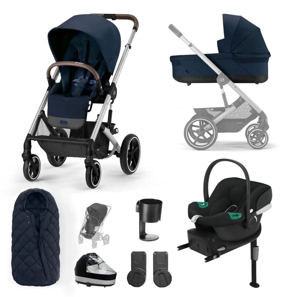 Cybex Balios S Lux Pushchair with Aton B2 Car Seat 10 Piece Bundle - Chelsea Baby