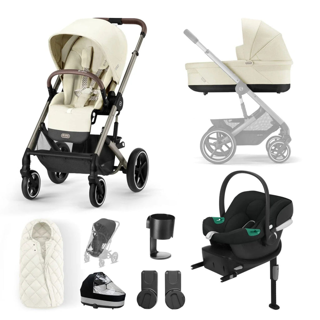 Cybex Balios S Lux Pushchair with Aton B2 Car Seat 10 Piece Bundle - Chelsea Baby