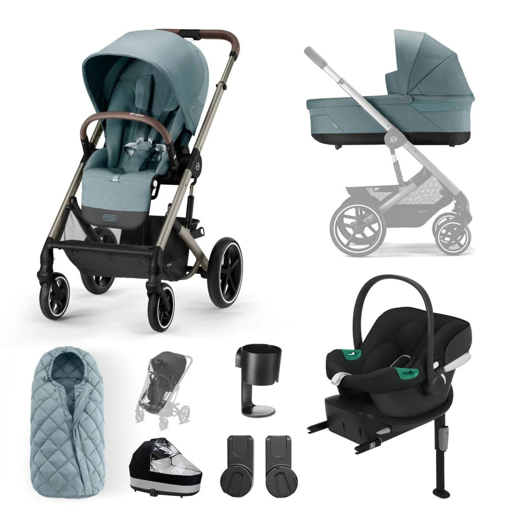 Cybex Balios S Lux Pushchair with Aton B2 Car Seat 10 Piece Bundle - Chelsea Baby