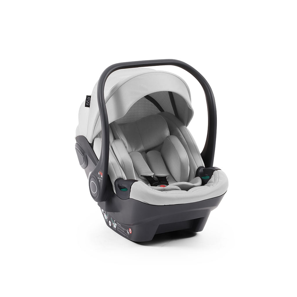 egg 3 Shell i-Size Infant Car Seat - Houndstooth Silver