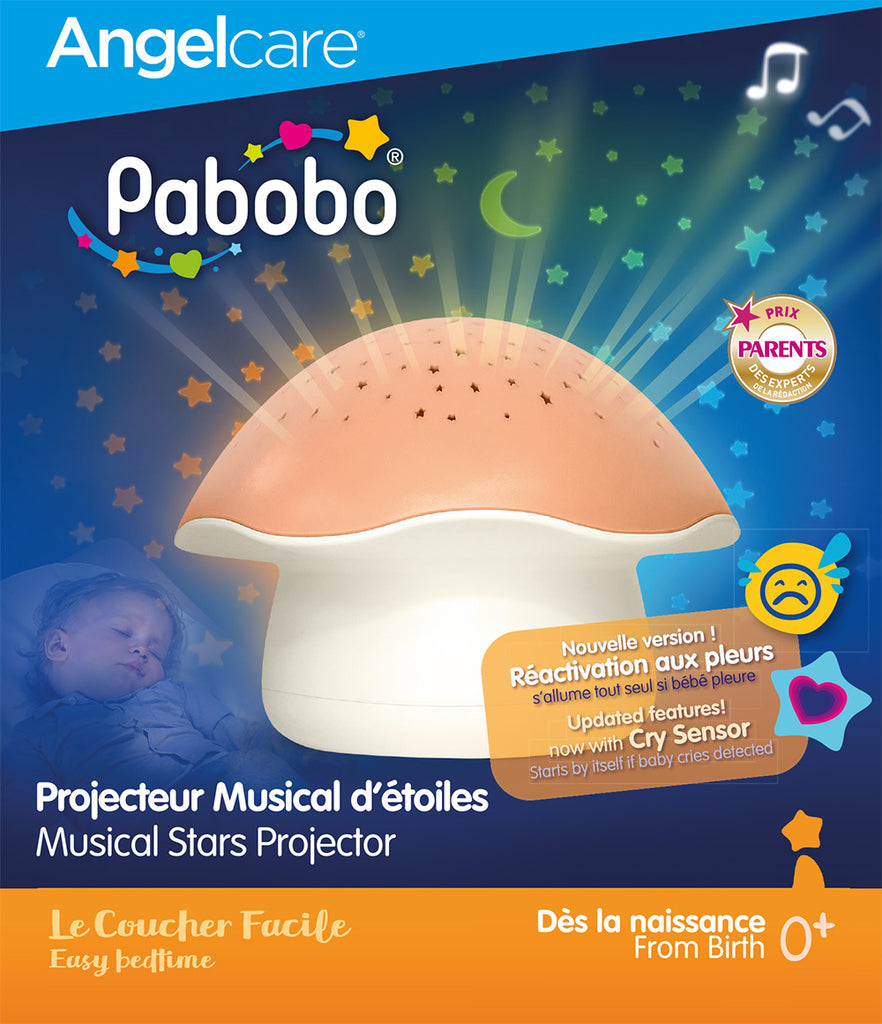 Angelcare Pabobo Mushroom Stars Projector Pink