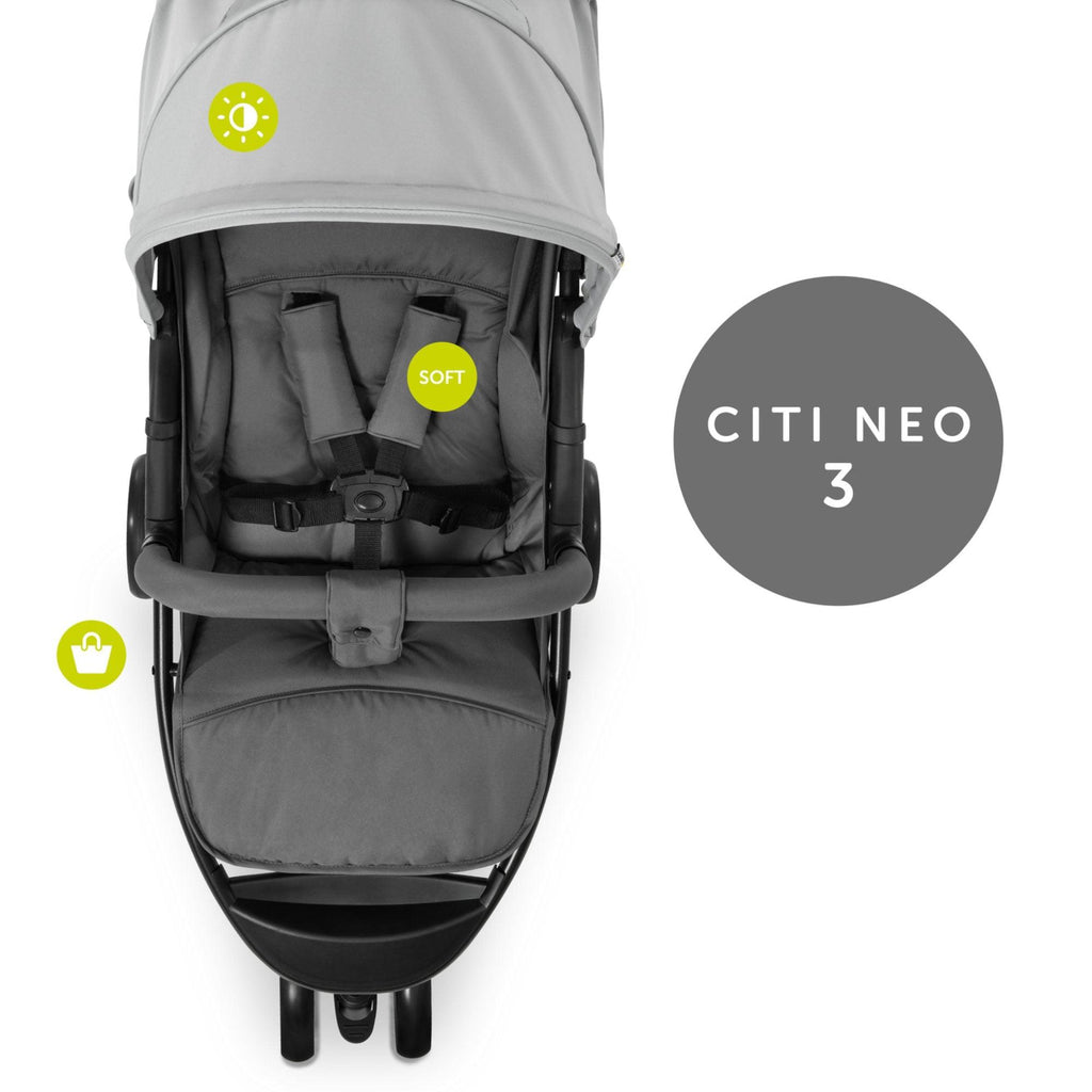 Hauck Citi Neo 3 Pushchair - Grey - Chelsea Baby