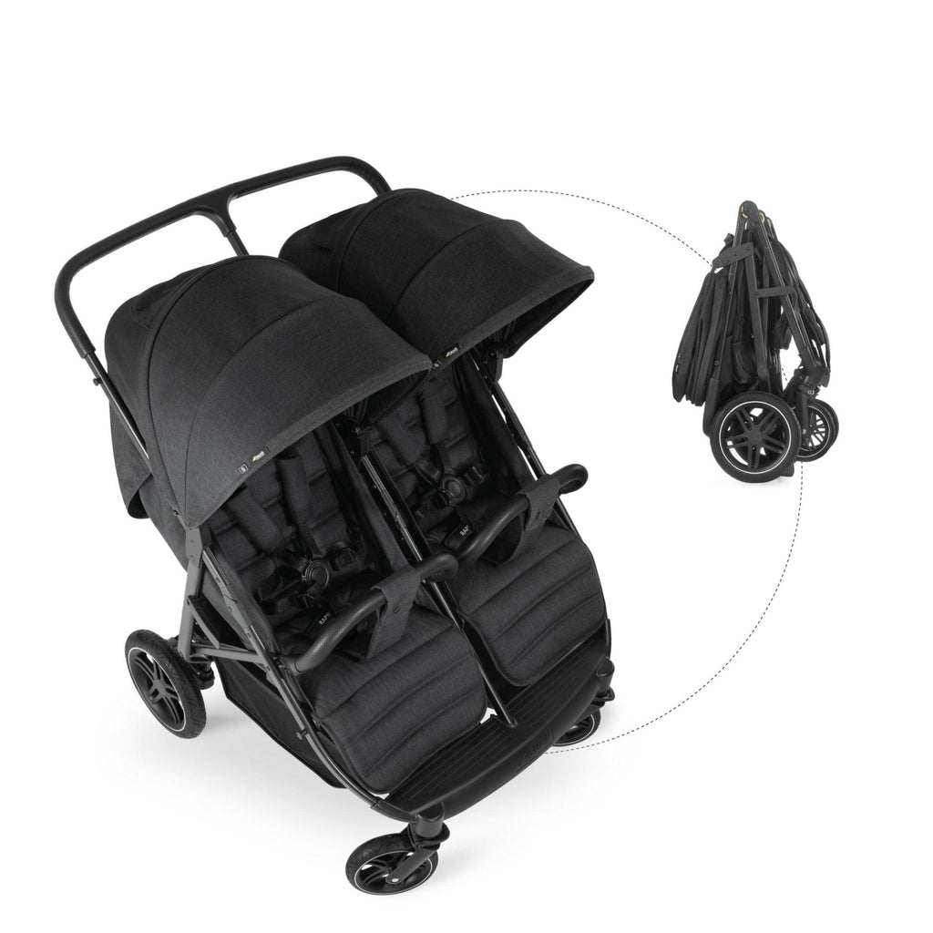 Hauck Uptown Duo Twin Pushchair - Black - Chelsea Baby