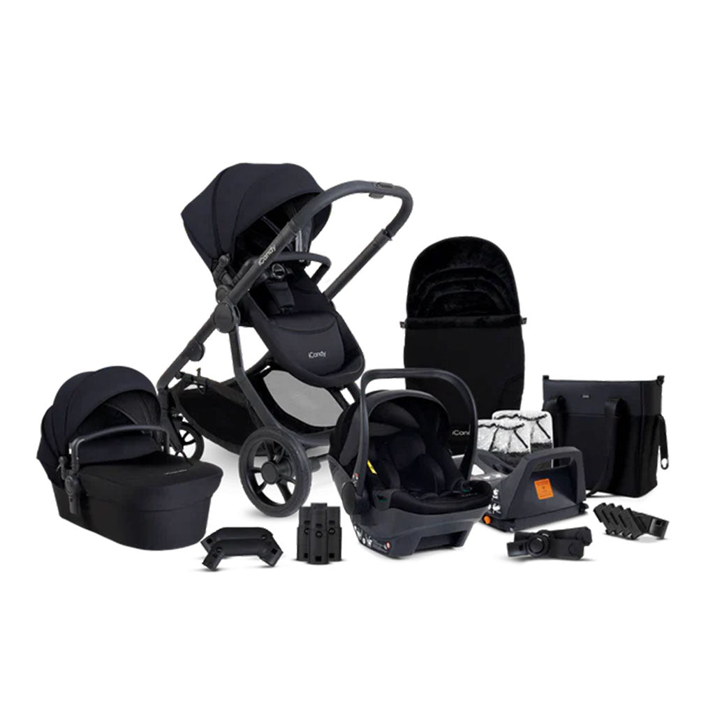 iCandy Orange 4 Travel System and Car Seat - Black Edition