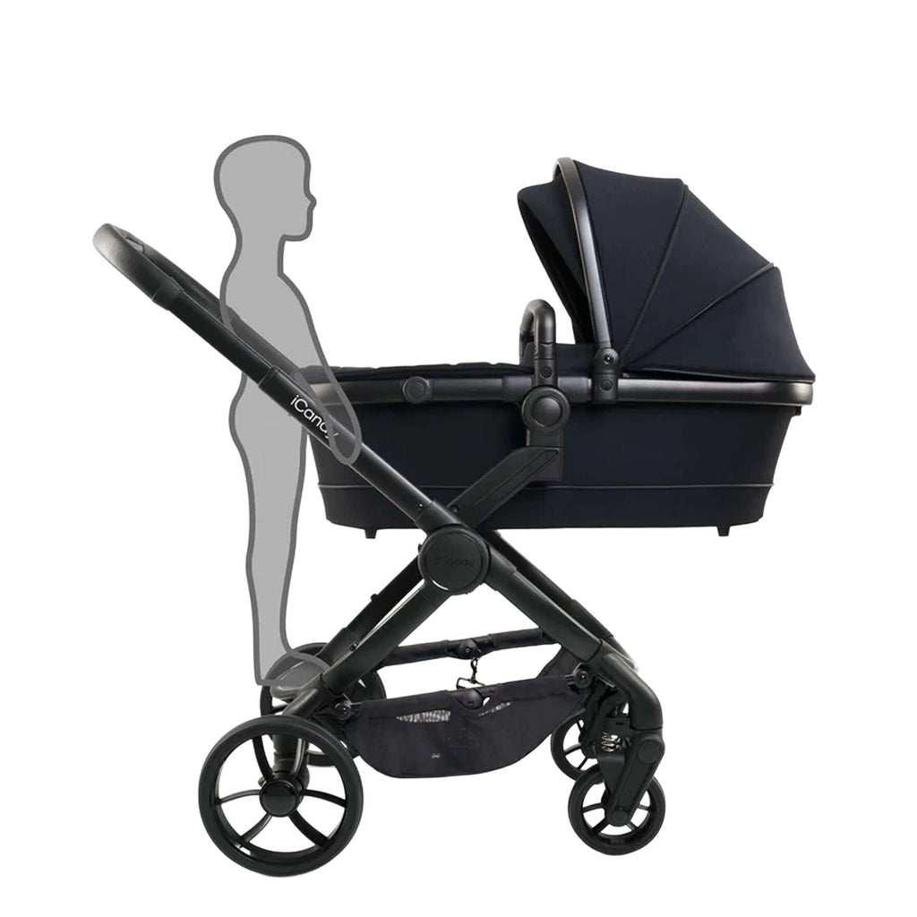 iCandy Peach 7 Pushchair and Carrycot Complete Car Seat Bundle - Black Edition
