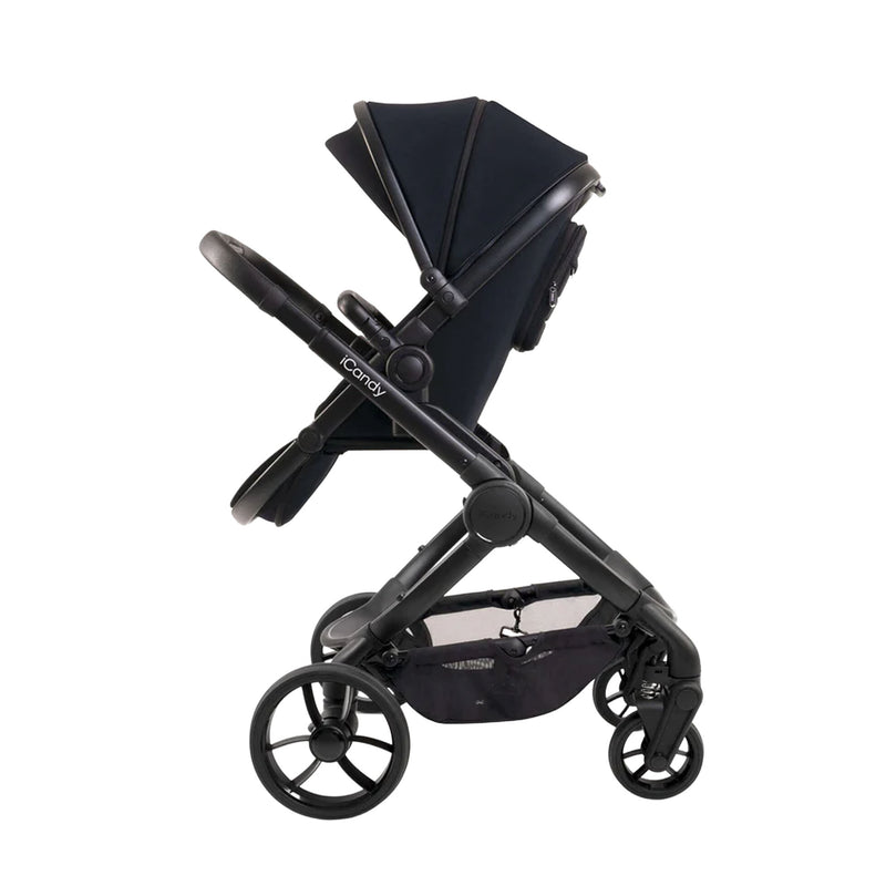 iCandy Peach 7 Pushchair and Carrycot Complete Car Seat Bundle - Black Edition