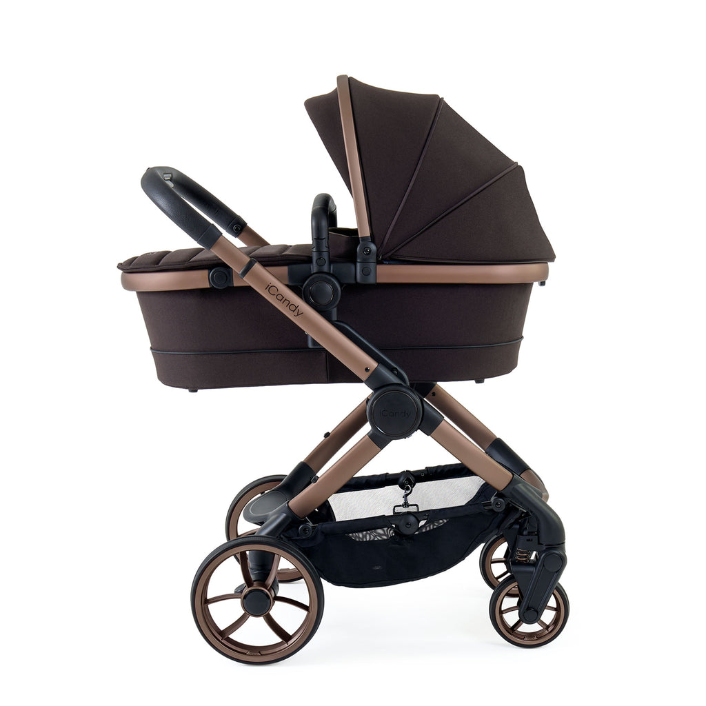 iCandy Peach 7 Pushchair and Carrycot Complete Car Seat Bundle - Pecan