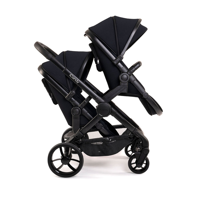 iCandy Peach 7 Pushchair and Carrycot Twin Bundle - Black Edition