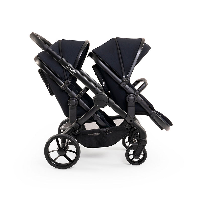 iCandy Peach 7 Pushchair and Carrycot Twin Bundle - Black Edition