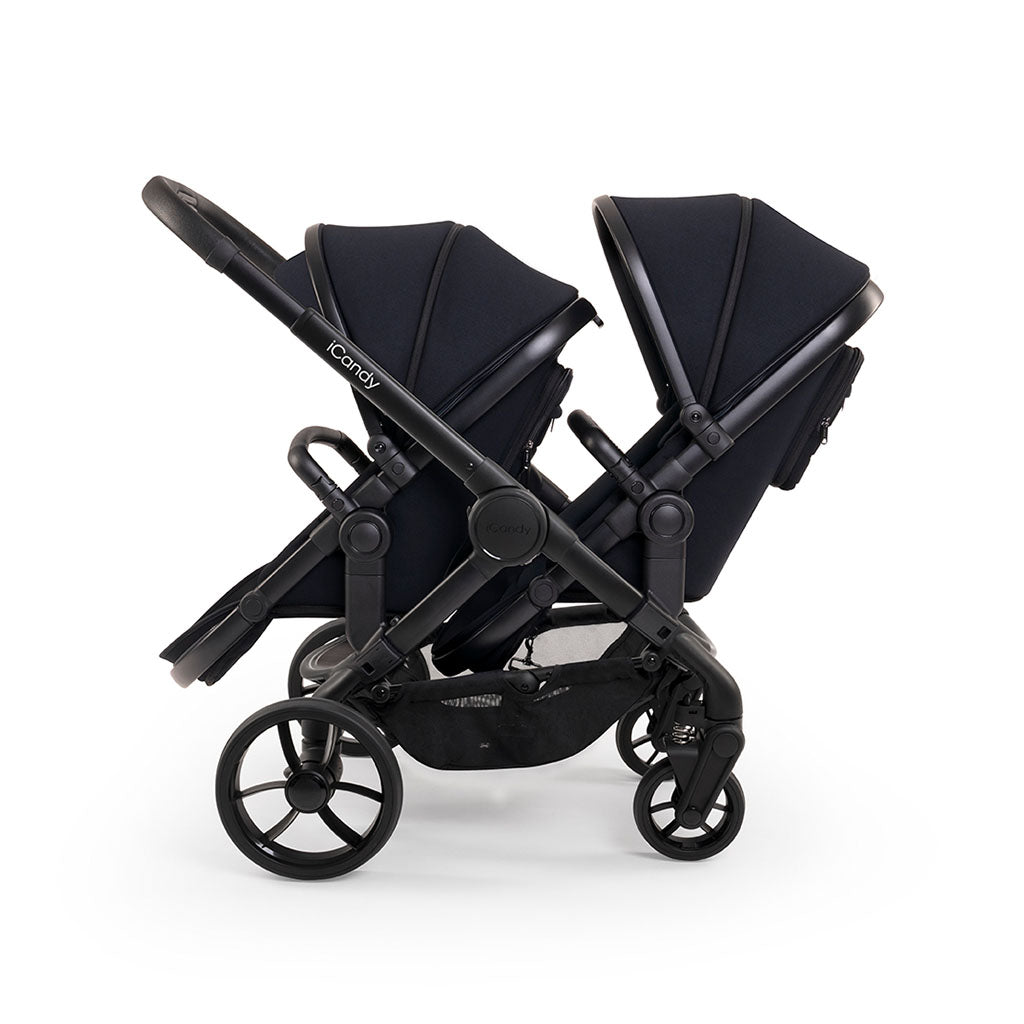 iCandy Peach 7 Pushchair and Carrycot Double Bundle - Black Edition