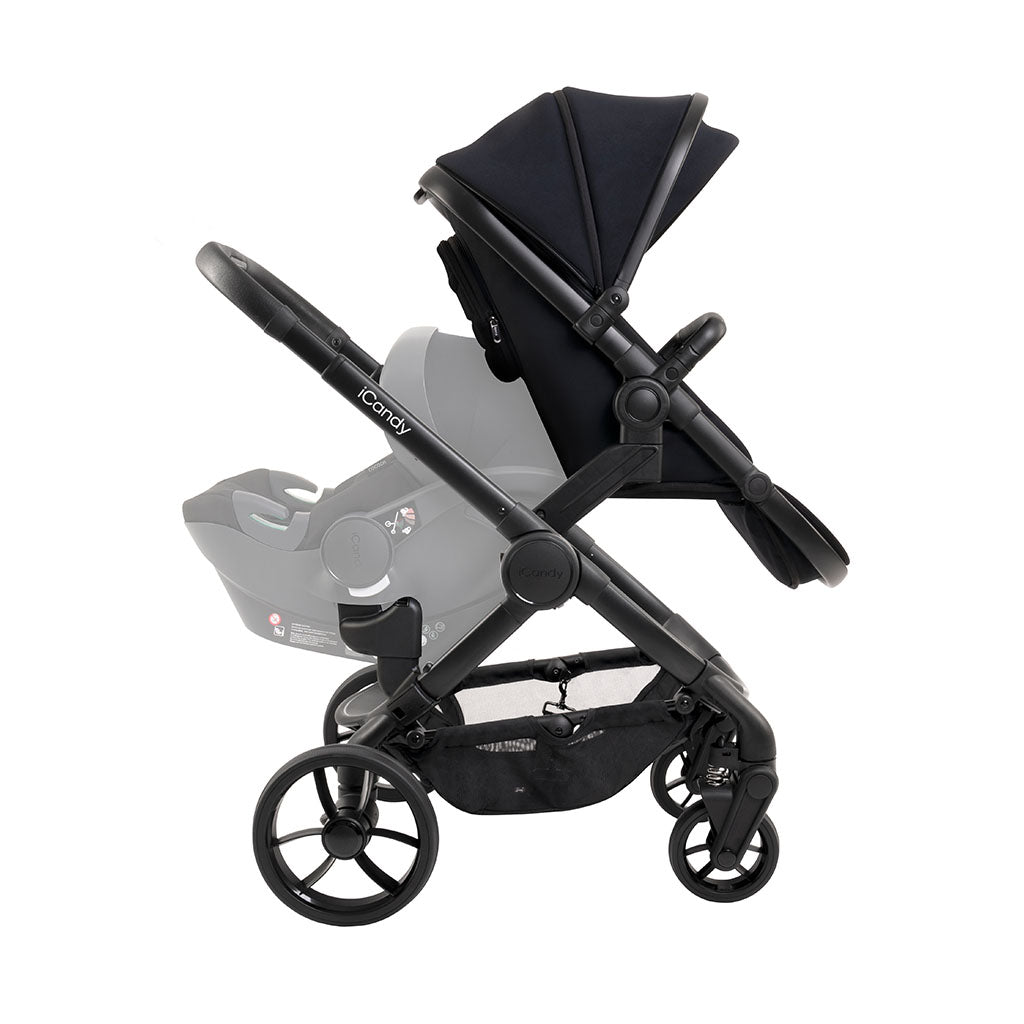 iCandy Peach 7 Pushchair and Carrycot Double Bundle - Black Edition