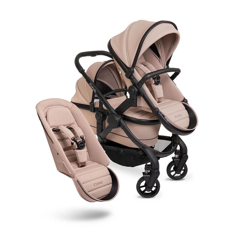 iCandy Peach 7 Pushchair and Carrycot Double Bundle - Cookie