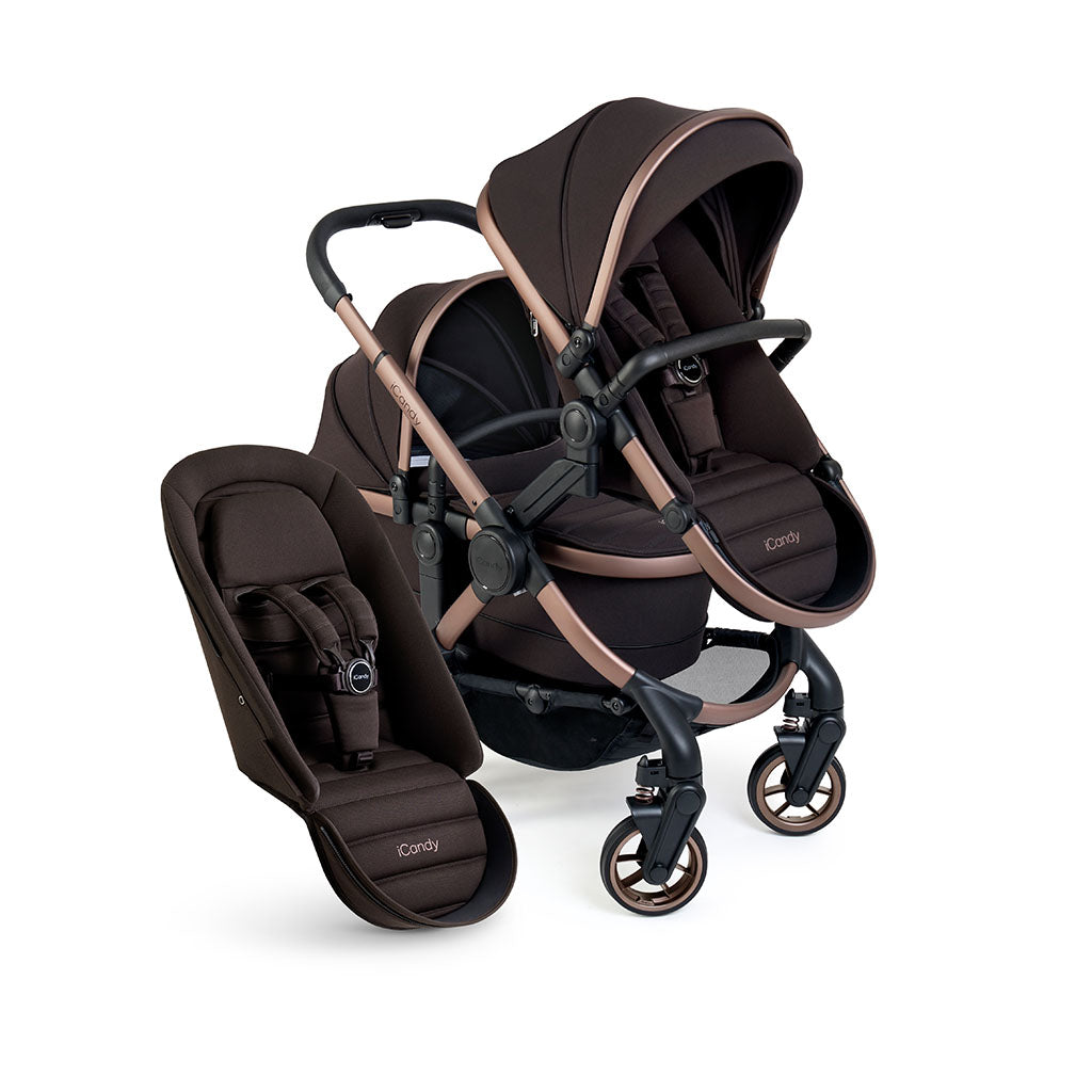 iCandy Peach 7 Pushchair and Carrycot Double Bundle - Pecan